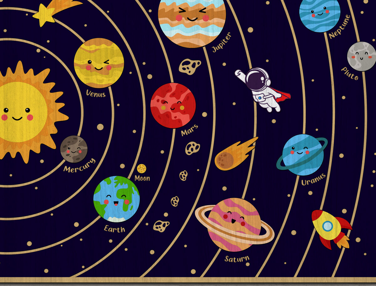 Intra απο ξύλο plywood 3mm-4mm πάχος – Παζλ ηλιακού συστήματος Δίασταση  20x20 cm INTRAFABR-26062648