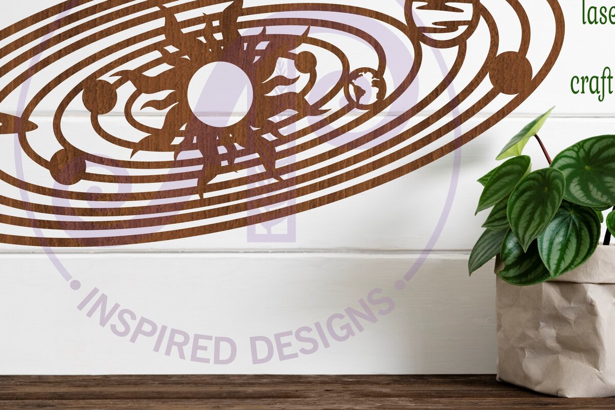 Intra απο ξύλο plywood 3mm-4mm πάχος – Επιγραφή τοίχου ηλιακού συστήματος, Αρχείο. Δίασταση  40x30 cm INTRAFABR-87280256