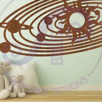 Intra απο ξύλο plywood 3mm-4mm πάχος – Επιγραφή τοίχου ηλιακού συστήματος, Αρχείο. Δίασταση  40x30 cm INTRAFABR-87280256 - Image 2