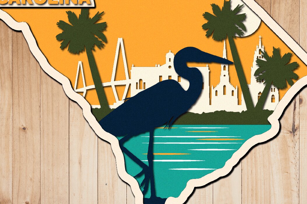 Intra απο ξύλο plywood 3mm-4mm πάχος – South Carolina, 3D File Δίασταση  20x20 cm INTRAFABR-33236660