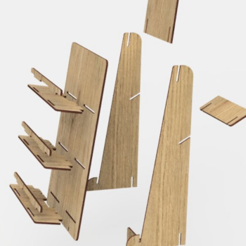 Intra απο ξύλο plywood 3mm-4mm πάχος – Αναμνηστικά Βιτρίνα Αρχεία Cut Laser Δίασταση  20x20 cm INTRAFABR-117200037 - Image 3