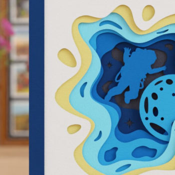 Intra απο ξύλο plywood 3mm-4mm πάχος – Διαστημική εξερεύνηση 3D Craft Design Δίασταση  40x30 cm INTRAFABR-118582671 - Image 7