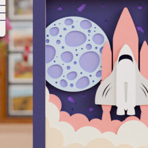 Intra απο ξύλο plywood 3mm-4mm πάχος – Διαστημική εξερεύνηση 3D Craft Design Δίασταση  40x30 cm INTRAFABR-118237547