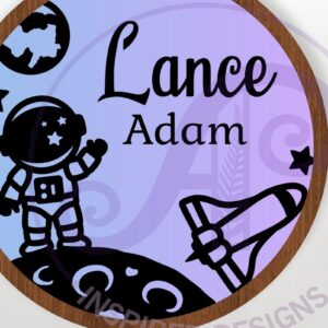 Intra απο ξύλο plywood 3mm-4mm πάχος – Space Layered Personalized Name Art Wall Art Δίασταση  40x30 cm INTRAFABR-119920765