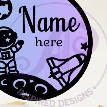 Intra απο ξύλο plywood 3mm-4mm πάχος – Space Layered Personalized Name Art Wall Art Δίασταση  40x30 cm INTRAFABR-119920765 - Image 2