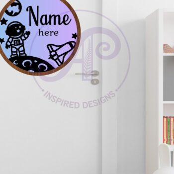 Intra απο ξύλο plywood 3mm-4mm πάχος – Space Layered Personalized Name Art Wall Art Δίασταση  40x30 cm INTRAFABR-119920765 - Image 5
