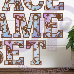 Intra απο ξύλο plywood 3mm-4mm πάχος – Space Letters Alphabet Set X 51 Δίασταση  20x20 cm INTRAFABR-99458533