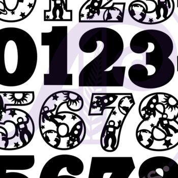 Intra απο ξύλο plywood 3mm-4mm πάχος – Space Number Δύο Επιπέδων Επιγραφή Τοίχου Cut Δίασταση  40x30 cm INTRAFABR-100147725 - Image 2