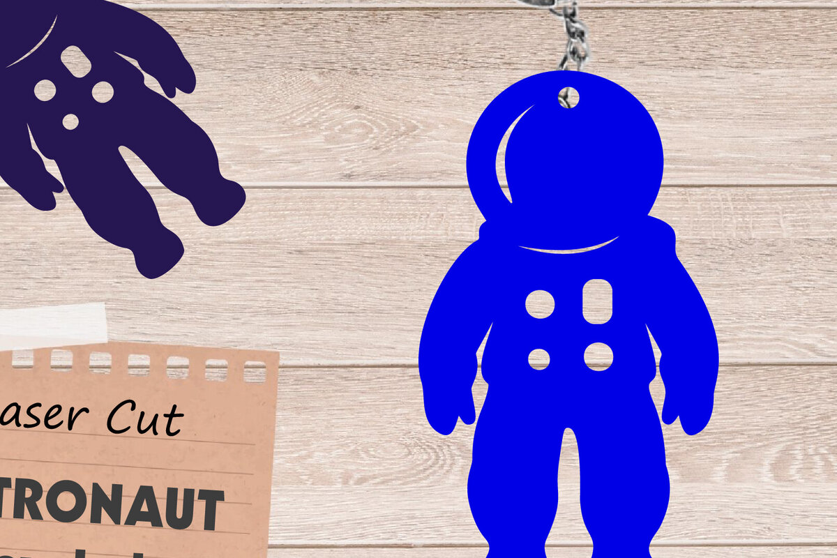 Intra απο ξύλο plywood 3mm-4mm πάχος – Διαστημικό στολίδι,, Αστροναύτης Δίασταση  20x20 cm INTRAFABR-109089990