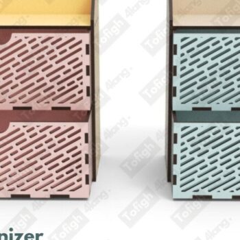 Intra απο ξύλο plywood 3mm-4mm πάχος – Αποκοπή με λέιζερ Organizer Desktop Organizer που εξοικονομεί χώρο Δίασταση  20x20 cm INTRAFABR-122779752 - Image 2