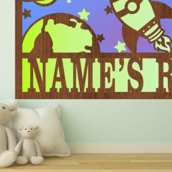 Intra απο ξύλο plywood 3mm-4mm πάχος – Space Scene Name Laser 3 επιπέδων Δίασταση 20x20 cm INTRAFABR-71053050 - Image 1