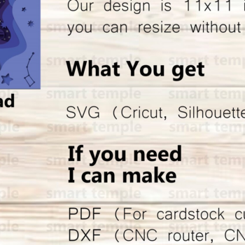 Intra απο ξύλο plywood 3mm-4mm πάχος – Space Shadow Box, Αρχεία αποκοπής με λέιζερ Δίασταση 20x20 cm INTRAFABR-75905109 - Image 3