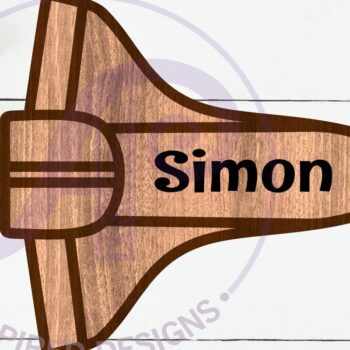 Intra απο ξύλο plywood 3mm-4mm πάχος – Πινακίδα δύο επιπέδων περίγραμμα διαστημικού λεωφορείου Δίασταση 20x20 cm INTRAFABR-111174721 - Image 1