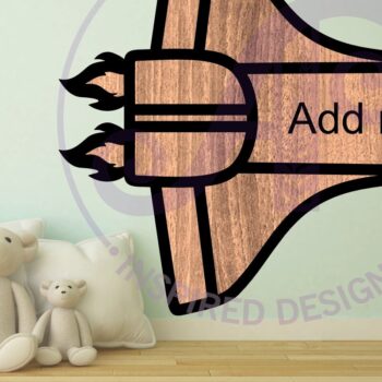 Intra απο ξύλο plywood 3mm-4mm πάχος – Πινακίδα δύο επιπέδων περίγραμμα διαστημικού λεωφορείου Δίασταση 20x20 cm INTRAFABR-111174721 - Image 3