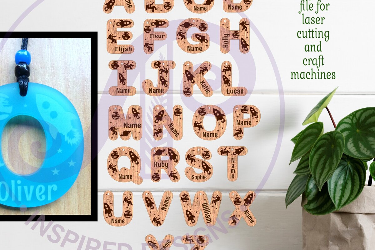 Intra απο ξύλο plywood 3mm-4mm πάχος – Μπρελόκ με θέμα το διάστημα Σχέδια επιστολών Δίασταση  5x5 cm INTRAFABR-90935309