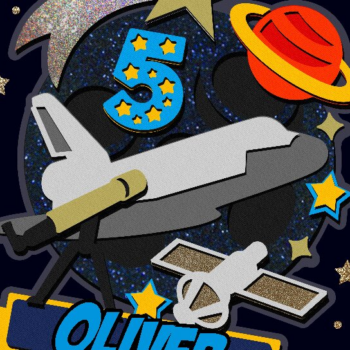 Intra απο ξύλο plywood 3mm-4mm πάχος – Spaceplane Outer Space 3D Δίασταση 20x20 cm INTRAFABR-89201741 - Image 4