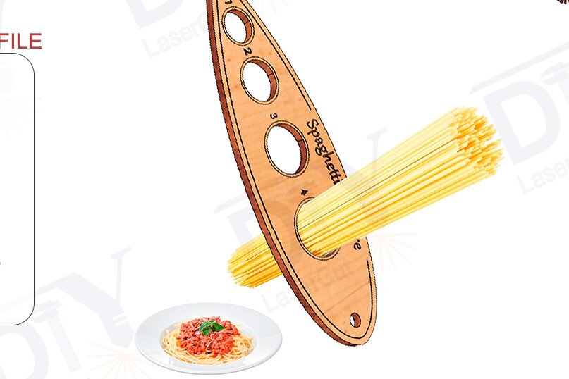 Intra απο ξύλο plywood 3mm-4mm πάχος – Εργαλείο μέτρησης ζυμαρικών σπαγγέτι Δίασταση  20x20 cm INTRAFABR-113307840