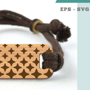 Intra απο ξύλο plywood 3mm-4mm πάχος – Βραχιόλι Sparkling Star Δίασταση 20x20 cm INTRAFABR-105090565 - Image 1