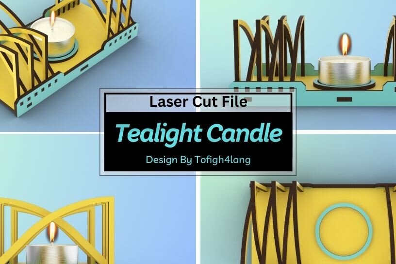 Intra απο ξύλο plywood 3mm-4mm πάχος – Special, Κηροπήγιο | Κοπή λέιζερ | Δίασταση  20x20 cm INTRAFABR-95384217