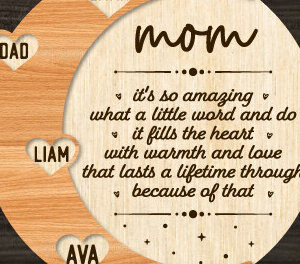 Intra απο ξύλο plywood 3mm-4mm πάχος – Ειδική συνταγή για μαμά Δίασταση 20x20 cm INTRAFABR-97501863