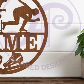 Intra απο ξύλο plywood 3mm-4mm πάχος – Σήμα ανδρικού Skater Speed ​​Skater,, Sports Δίασταση  20x20 cm INTRAFABR-85661892 - Image 1