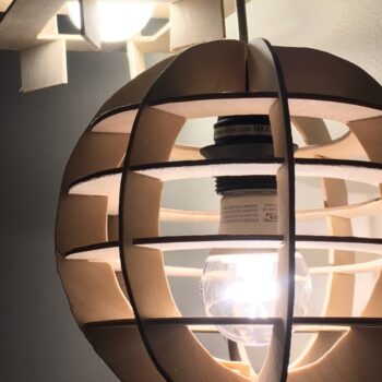 Intra απο ξύλο plywood 3mm-4mm πάχος – Αμπαζούρ Sphere Δίασταση  20x20 cm INTRAFABR-36871908 - Image 3