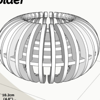 Intra απο ξύλο plywood 3mm-4mm πάχος – Sphere Tealight Holder | Αρχείο κοπής με λέιζερ Δίασταση  20x20 cm INTRAFABR-90606454 - Image 4
