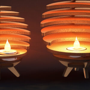 Intra απο ξύλο plywood 3mm-4mm πάχος – Sphere Tealight Holder Files Laser Δίασταση  20x20 cm INTRAFABR-79379245