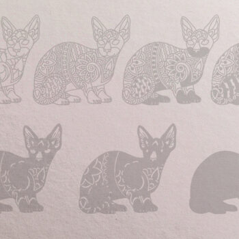 Intra απο ξύλο plywood 3mm-4mm πάχος – Sphynx Cat 3D Layered Δίασταση  20x20 cm INTRAFABR-62908717 - Image 3