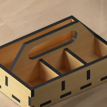 Intra απο ξύλο plywood 3mm-4mm πάχος – Θήκη μπαχαρικών και χαρτοπετσέτας 220 Δίασταση  20x20 cm INTRAFABR-118486432 - Image 1