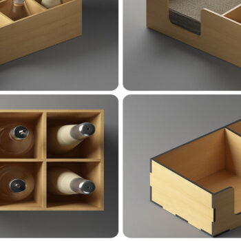 Intra απο ξύλο plywood 3mm-4mm πάχος – Θήκη για ράφι και τραπεζοπετσέτα μπαχαρικών 294 Δίασταση  20x20 cm INTRAFABR-48378452 - Image 1