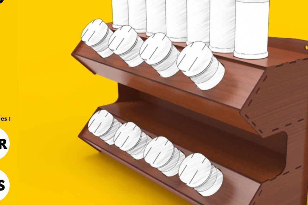 Intra απο ξύλο plywood 3mm-4mm πάχος – Σχάρα μπαχαρικών, Αρχεία κοπής με λέιζερ, Glowforge Δίασταση  20x20 cm INTRAFABR-82551979