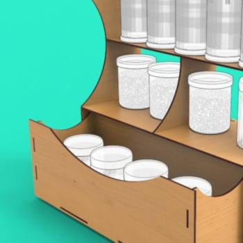 Intra απο ξύλο plywood 3mm-4mm πάχος – Σχάρα μπαχαρικών, Αρχεία κοπής με λέιζερ, Glowforge Δίασταση 20x20 cm INTRAFABR-81373018 - Image 4