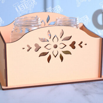 Intra απο ξύλο plywood 3mm-4mm πάχος – Κοπή λέιζερ με ράφι μπαχαρικών | Οργανωτής κουζίνας Δίασταση  20x20 cm INTRAFABR-99883726 - Image 5