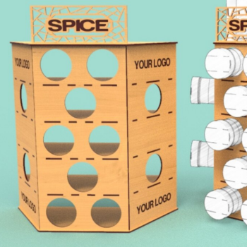 Intra απο ξύλο plywood 3mm-4mm πάχος – Σχάρα μπαχαρικών, Αρχείο κοπής με λέιζερ Δίασταση 20x20 cm INTRAFABR-80020986 - Image 1