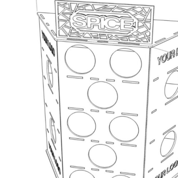 Intra απο ξύλο plywood 3mm-4mm πάχος – Σχάρα μπαχαρικών, Αρχείο κοπής με λέιζερ Δίασταση 20x20 cm INTRAFABR-80020986 - Image 3