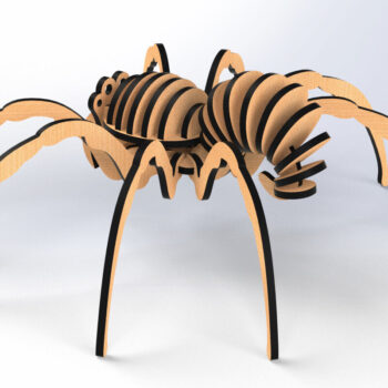 Intra απο ξύλο plywood 3mm-4mm πάχος – Spider 3D Animal για Δίασταση  20x20 cm INTRAFABR-79772854 - Image 2