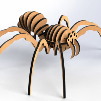 Intra απο ξύλο plywood 3mm-4mm πάχος – Spider 3D Animal για Δίασταση  20x20 cm INTRAFABR-79772854 - Image 4