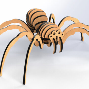 Intra απο ξύλο plywood 3mm-4mm πάχος – Spider 3D Animal για Δίασταση  20x20 cm INTRAFABR-79772854 - Image 5