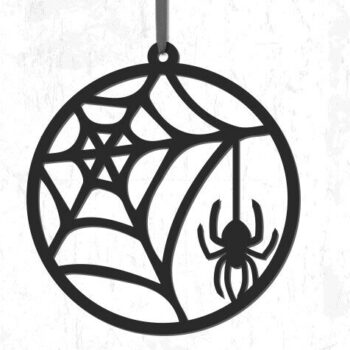 Intra απο ξύλο plywood 3mm-4mm πάχος – Κρεμαστό στολίδι Spider Halloween Decor Δίασταση 20x20 cm INTRAFABR-81594601 - Image 1
