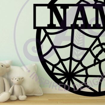 Intra απο ξύλο plywood 3mm-4mm πάχος – Spider Name Sign Laser Δίασταση  40x30 cm INTRAFABR-102925161 - Image 2