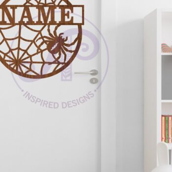 Intra απο ξύλο plywood 3mm-4mm πάχος – Spider Name Sign Laser Δίασταση  40x30 cm INTRAFABR-102925161 - Image 3