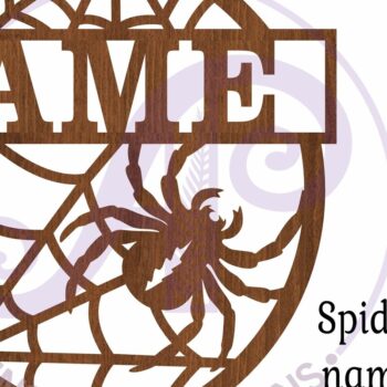 Intra απο ξύλο plywood 3mm-4mm πάχος – Spider Name Sign Laser Δίασταση  40x30 cm INTRAFABR-102925161 - Image 4
