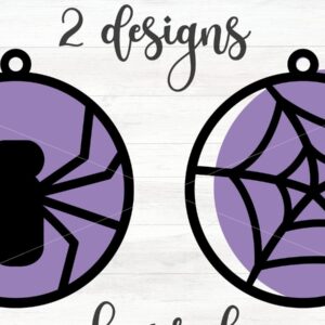 Intra απο ξύλο plywood 3mm-4mm πάχος – Αρχεία αποκοπής Earring Spider & Spiderweb Δίασταση 5x5 cm INTRAFABR-34734272