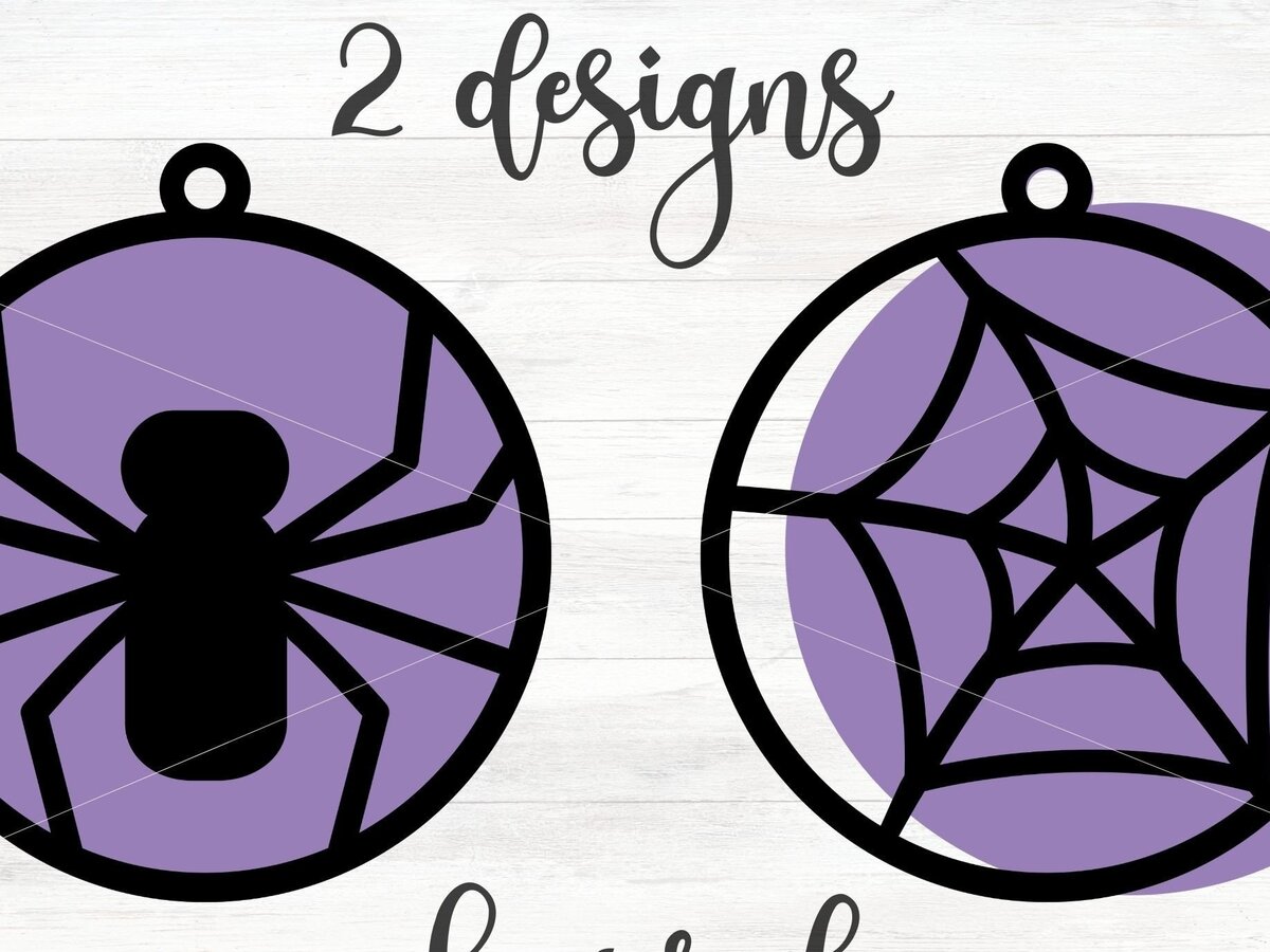 Intra απο ξύλο plywood 3mm-4mm πάχος – Αρχεία αποκοπής Earring Spider &amp; Spiderweb Δίασταση  5x5 cm INTRAFABR-34734272