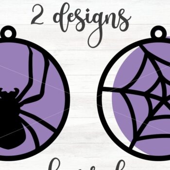 Intra απο ξύλο plywood 3mm-4mm πάχος – Πρότυπα σκουλαρικιών Spider & Spiderweb Δίασταση  20x20 cm INTRAFABR-34734332 - Image 1