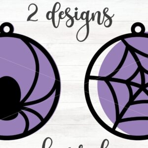 Intra απο ξύλο plywood 3mm-4mm πάχος – Πρότυπο σκουλαρίκια αράχνη και αράχνη Δίασταση  5x5 cm INTRAFABR-34734143