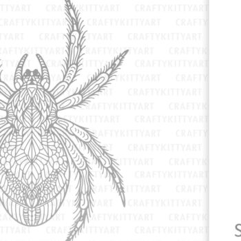 Intra απο ξύλο plywood 3mm-4mm πάχος – Spider, Intricate Mandala Spider Δίασταση  20x20 cm INTRAFABR-108855335 - Image 2
