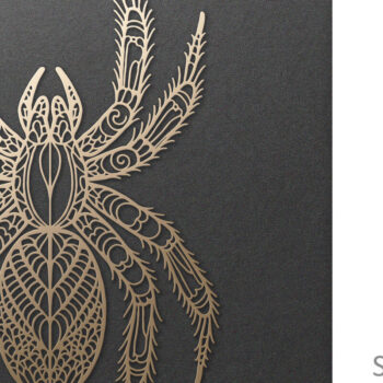 Intra απο ξύλο plywood 3mm-4mm πάχος – Spider, Mandala Spider Δίασταση  20x20 cm INTRAFABR-108855409 - Image 1