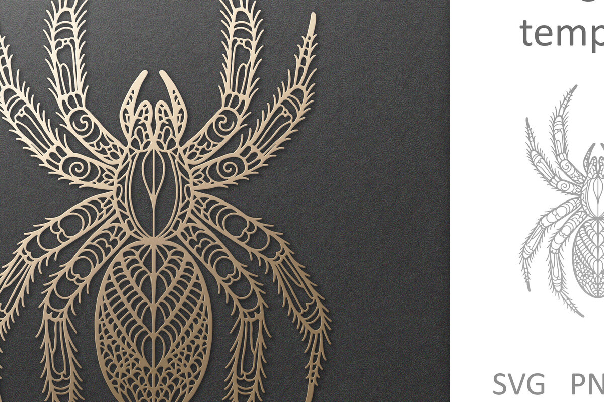 Intra απο ξύλο plywood 3mm-4mm πάχος – Spider, Mandala Spider Δίασταση  20x20 cm INTRAFABR-108855409